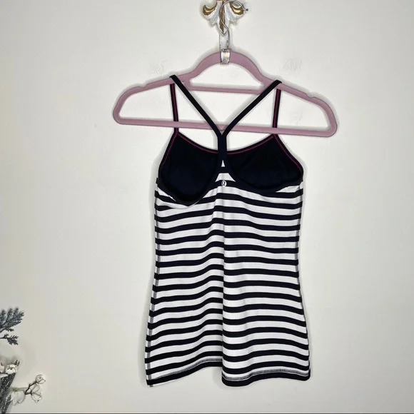 lululemon athletica Black and White Striped Tank Top - Picture 4 of 7